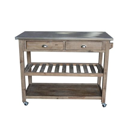 MADE-TO-ORDER Boraam Industries Sonoma Wire - brush Kitchen Cart MA1524130